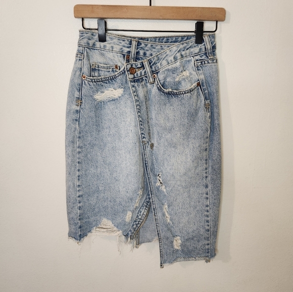 KSUBI Denim Rap Skirt Midi Dirty Harry - Picture 2 of 7